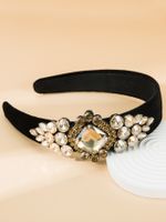 Fashion Baroque Shiny Golden Velvet Cloth Headband Hair Accessories main image 6