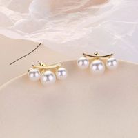 Ins Style Exaggerated Fashion Geometric Alloy Inlaid Pearls No Inlaid Women's Earrings Ear Studs main image 1