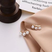 Ins Style Exaggerated Fashion Geometric Alloy Inlaid Pearls No Inlaid Women's Earrings Ear Studs main image 4