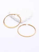 1 Piece Fashion Circle Plating 201 Stainless Steel 18K Gold Plated Earrings main image 3