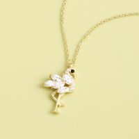 Light Luxury Niche Simple Classic Flamingo S925 Silver Necklace sku image 2