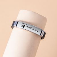 2022 Graduation Season Lettering Stainless Steel Curved Bracelet main image 4