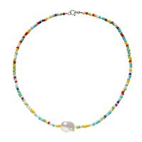 Fashion Beaded Simple Contrast Color Pearl Necklace main image 6