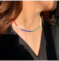 Modeschmuck Böhmen Saudi Kontrastfarbe Perlen Geformte Perlenkette Frauen main image 4