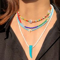 Fashion Jewelry Boho Handmade Colored Beads Multi-layer Necklace main image 2