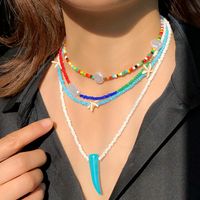 Fashion Jewelry Boho Handmade Colored Beads Multi-layer Necklace main image 5
