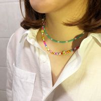 مجوهرات جديدة بوهو قلادة حبة ملونة مصنوعة يدويا أنثى main image 1