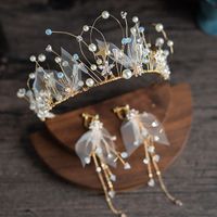 Kopfbedeckung Der Braut, Süße Krone, Haarschmuck, Hochzeitsschmuck, Ohrring-accessoires main image 2