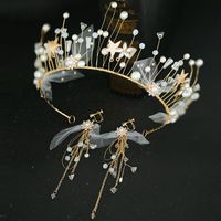 Bride's Headwear Sweet Crown Hair Accessories Wedding Jewelry Earring Accessories main image 4