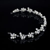 New Bridal Handmade Pearl Hairband Crystal Tiara Wedding Dress Accessories main image 3