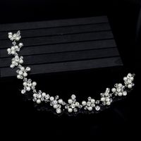 New Bridal Handmade Pearl Hairband Crystal Tiara Wedding Dress Accessories main image 5
