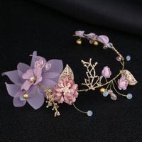 Fashion Retro Purple Bridal Headdress Head Flower Wedding Hair Accessories main image 6