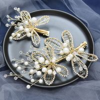Bride Wedding Golden Baroque Leaf Hairpin Clip Combination Suit main image 4