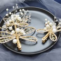 Bride Wedding Golden Baroque Leaf Hairpin Clip Combination Suit main image 5