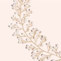Bridal Hair Accessories Pearl Hair Band Gold Silver Crystal Gauze Dress Accessories main image 5