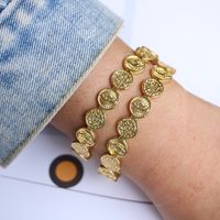 Retro Fashion Simple Gold-plated Adjustable Copper Bracelet main image 6