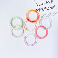 Retro Acrylic Acetate Simple Fashion Transparent Color Ring main image 4