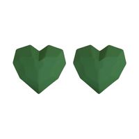 Simple Candy Color Heart-shaped Stud Earrings main image 6