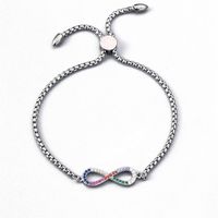 Accesorios Pulsera Ajustable De Acero Inoxidable Para Hombre Con Circonitas main image 2