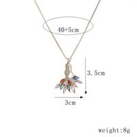 Fashion Color Zircon Copper Gold-plated Dancing Girl Copper Necklace main image 3