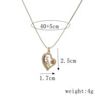 Fashion Simple Copper Letters Hollow Heart-shaped Mom Pendant Necklace main image 3