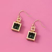 Niche Design Ins Style Jewelry Square Emerald Zircon Element Pendant Earrings main image 8