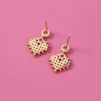New Hot Selling Jewelry Love Honeycomb Zircon Element Earrings Earrings main image 8
