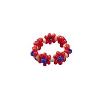 Fashion Handmade Beads Flower Ring Color Woven Small Flower main image 6