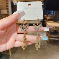 Fashion Long Tassel Butterfly Alloy Earrings main image 1