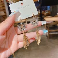 Fashion Long Tassel Butterfly Alloy Earrings main image 5