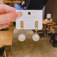 Fashion Simple Pearl Earrings Retro Alloy Drop Earrings main image 4