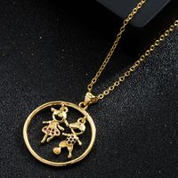 Fashion Copper Gold-plated Micro-set Zircon Heart-shaped Mother's Day Necklace main image 5