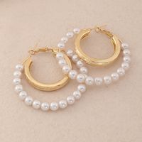 Fashion Alloy Pearl Circle Earrings Simple Sweet Women's Jewelry main image 5