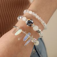 Fashion Gray Crack Stone Beads Mixed Color Geometric Crystal Bracelet main image 2