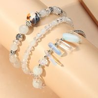 Fashion Gray Crack Stone Beads Mixed Color Geometric Crystal Bracelet main image 3