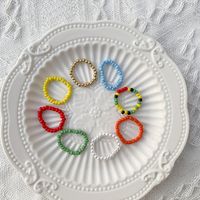 Handgefertigter Ring Aus Einfachem, Gewebtem Perlen-retro-anzug, Elastisches Seil main image 4