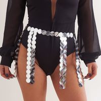 Nightclub Geometric Sequined Tassel Body Chain Plastic Waist Chain main image 3