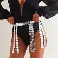 Nightclub Geometric Sequined Tassel Body Chain Plastic Waist Chain main image 4