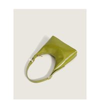 Avocado Green Solid Color Shoulder Underarm Bag24*8*20cm main image 5