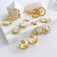 Ins Style C Shape Plating Metal No Inlaid Earrings main image 3