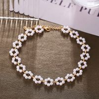 Fashion Retro Pearl Necklace Flower Alloy Necklace main image 4
