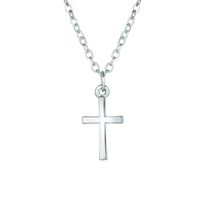 Fashion Simple Geometric Cross Gold Plated Alloy Necklace main image 6