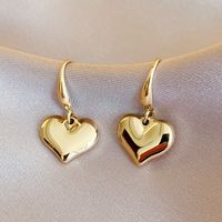 Fashion Heart 304 Stainless Steel No Inlaid 18K Gold Plated Earrings main image 2