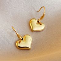 Fashion Heart 304 Stainless Steel No Inlaid 18K Gold Plated Earrings main image 3