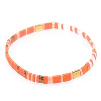 Simple Bohemian Orange Red Beaded Stone Miyuki Suit Small Bracelet Female main image 6