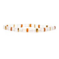 Fashion Bohemian Transparent White Glass Beads Hand-beaded Stacked Set Bracelet main image 6