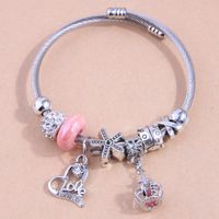 European And American Fashion Metal Wild Love Crown Pendant Simple Accessories Personality Bracelet sku image 1