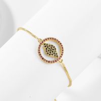 Bracelet Coulissant En Zircon Incrusté De Cuivre À La Mode Pour Femme main image 1