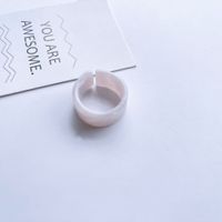 Fashion Adjustable Open Acrylic Acetate Marble Pattern Pair Ring sku image 3
