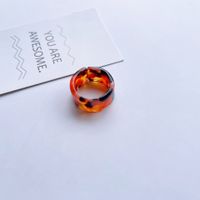 Fashion Adjustable Open Acrylic Acetate Marble Pattern Pair Ring sku image 6